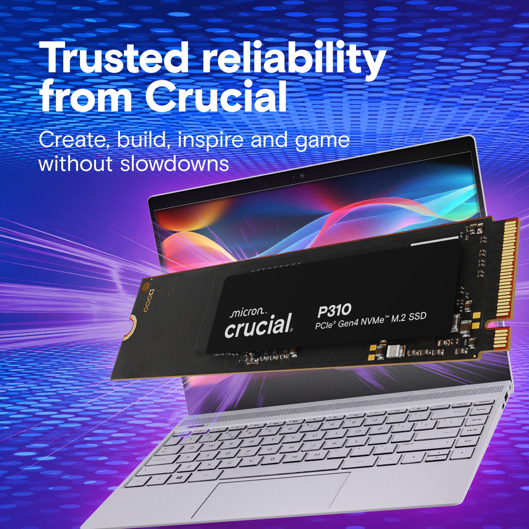 Crucial P310 500GB PCIe Gen4 NVMe 2280 M.2 SSD