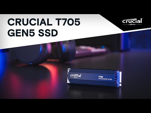 Crucial T705 PCIe 5.0 NVMe M.2 SSD with limited edition white heatsink