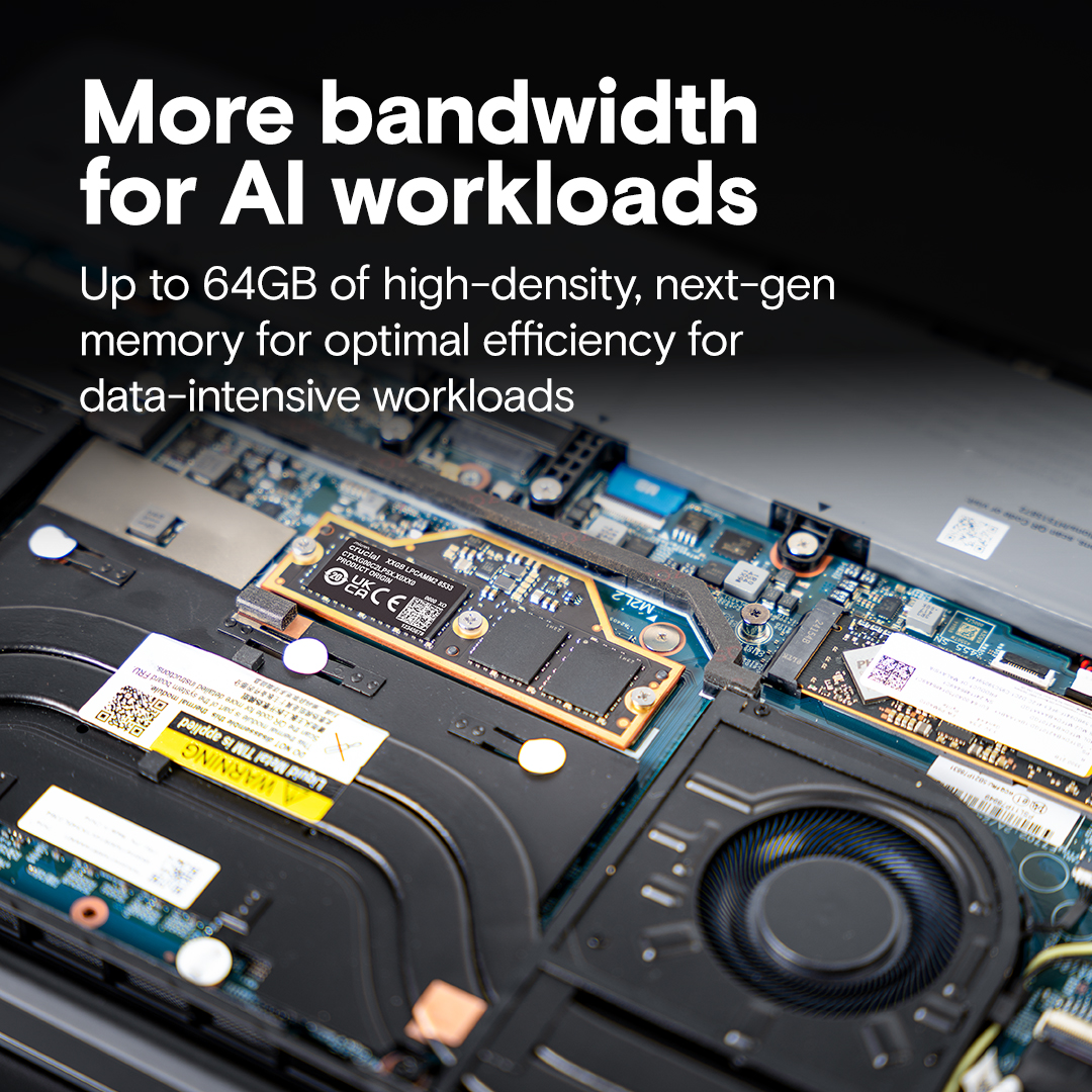 Crucial LPCAMM2 8533MT/s 64GB LPDDR5 DRAM