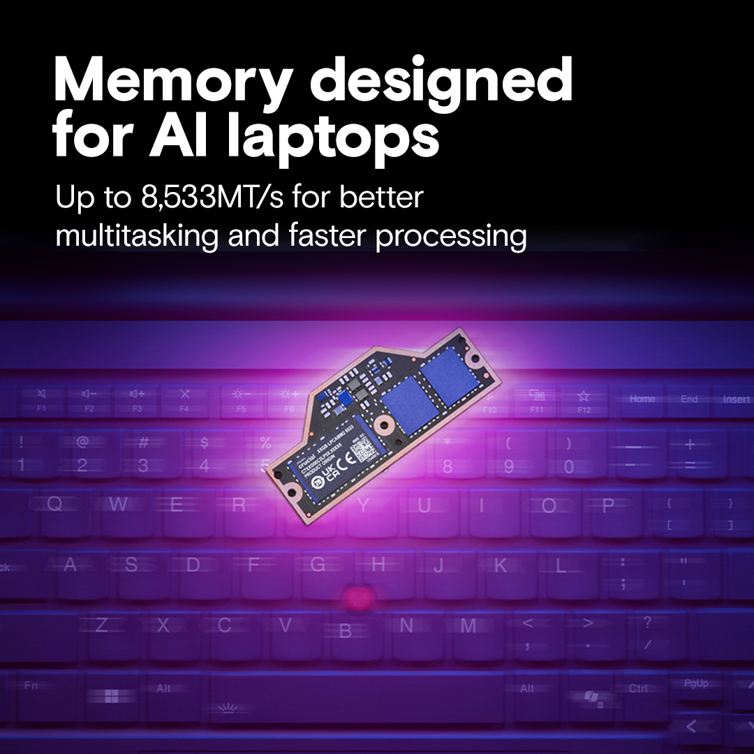 Crucial LPCAMM2 8533MT/s 32GB LPDDR5 DRAM