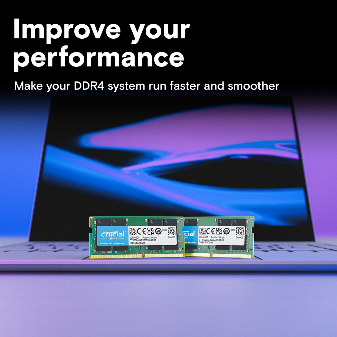 Crucial 64GB Kit (32GBx2) DDR4-3200 SODIMM