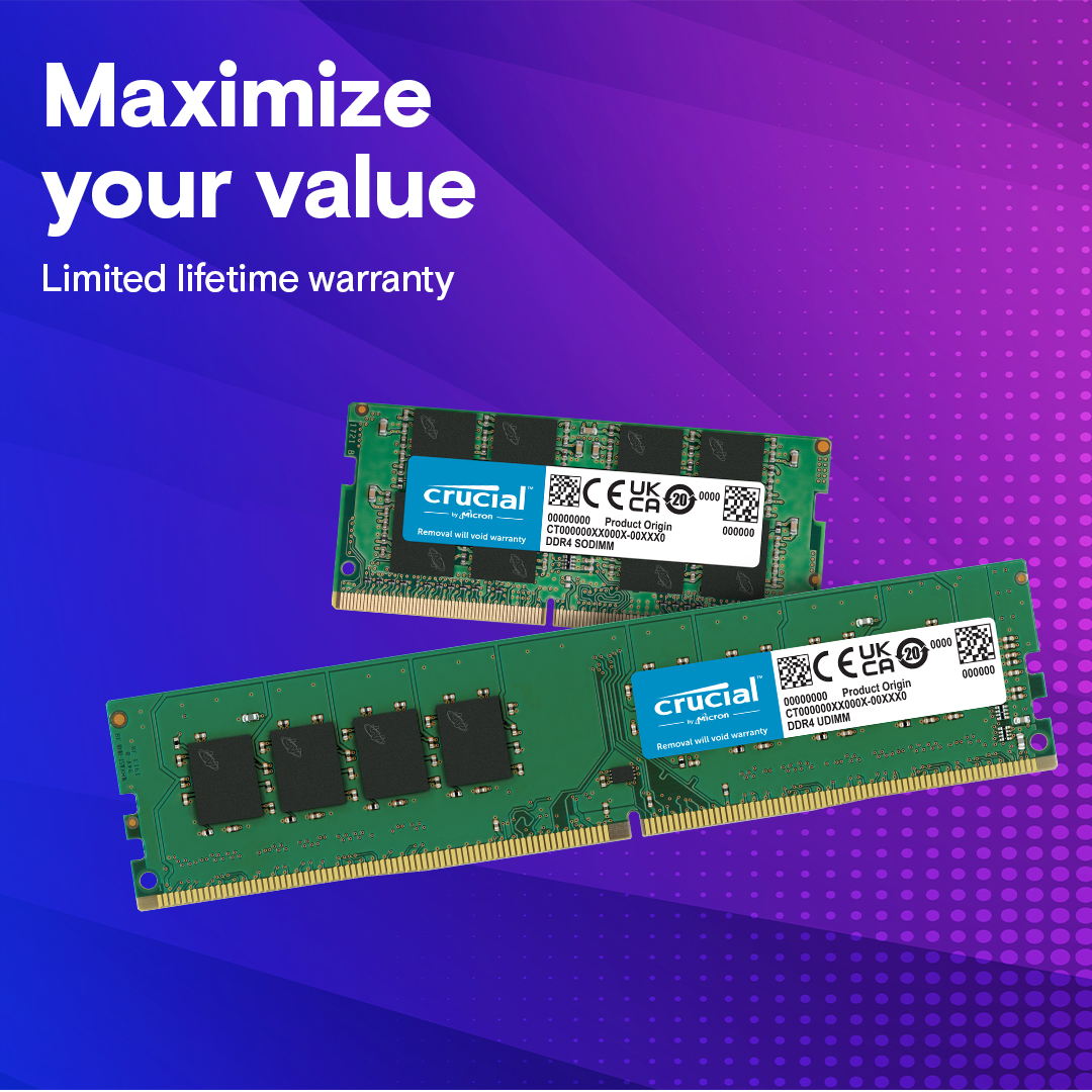 Crucial 64GB Kit (32GBx2) DDR4-3200 SODIMM