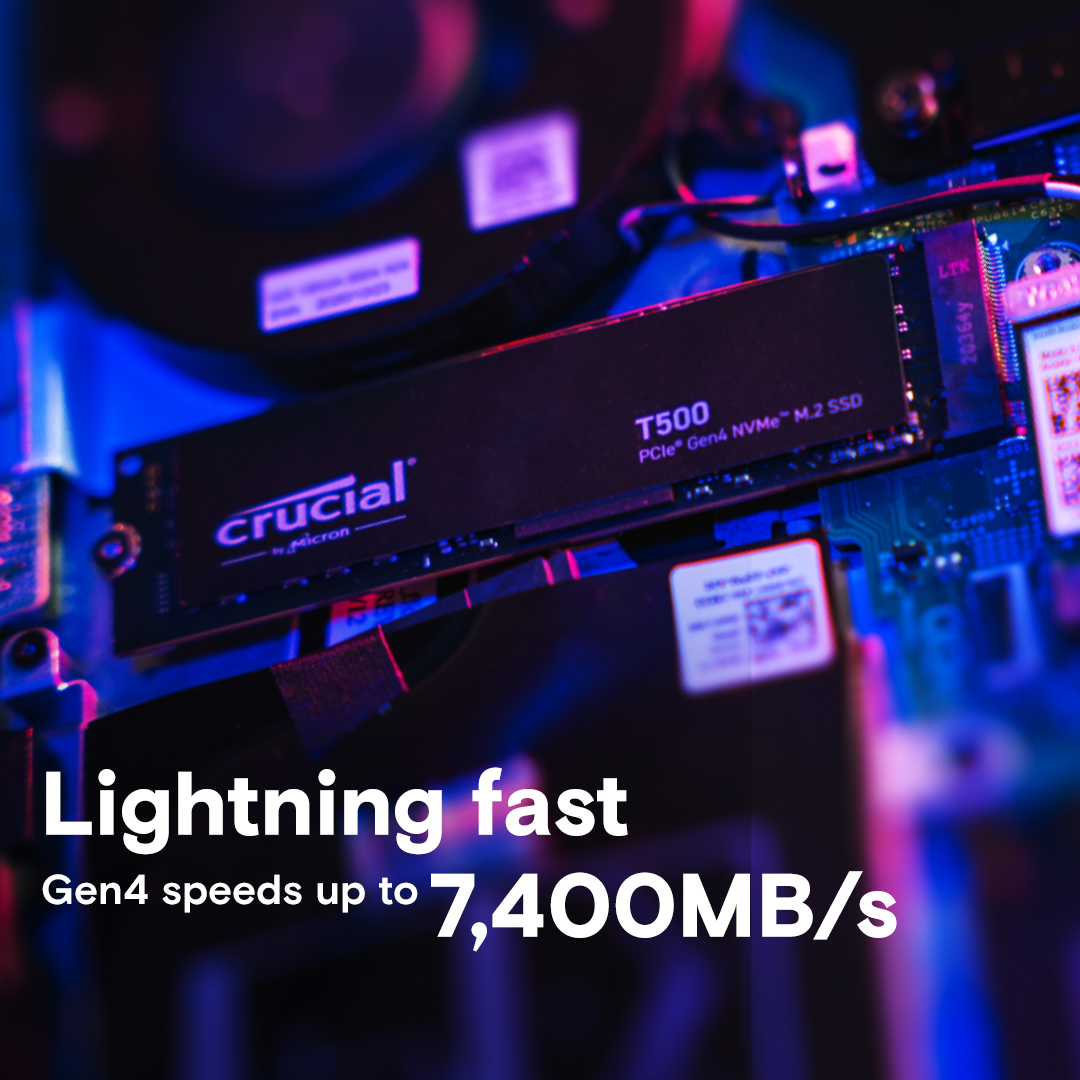 Crucial T500 4TB PCIe Gen4 NVMe M.2 SSD