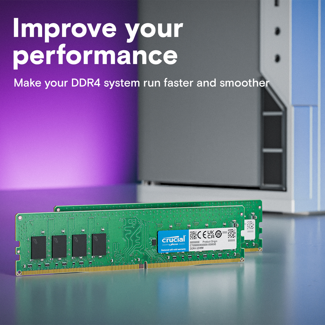 Crucial 16GB DDR4-3200 UDIMM 3 Crucial 16GB DDR4-3200 UDIMM