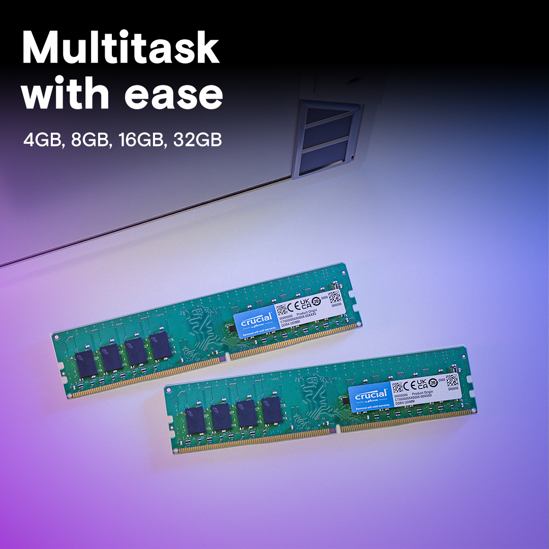 Crucial 16GB DDR4-3200 UDIMM 4 Crucial 16GB DDR4-3200 UDIMM