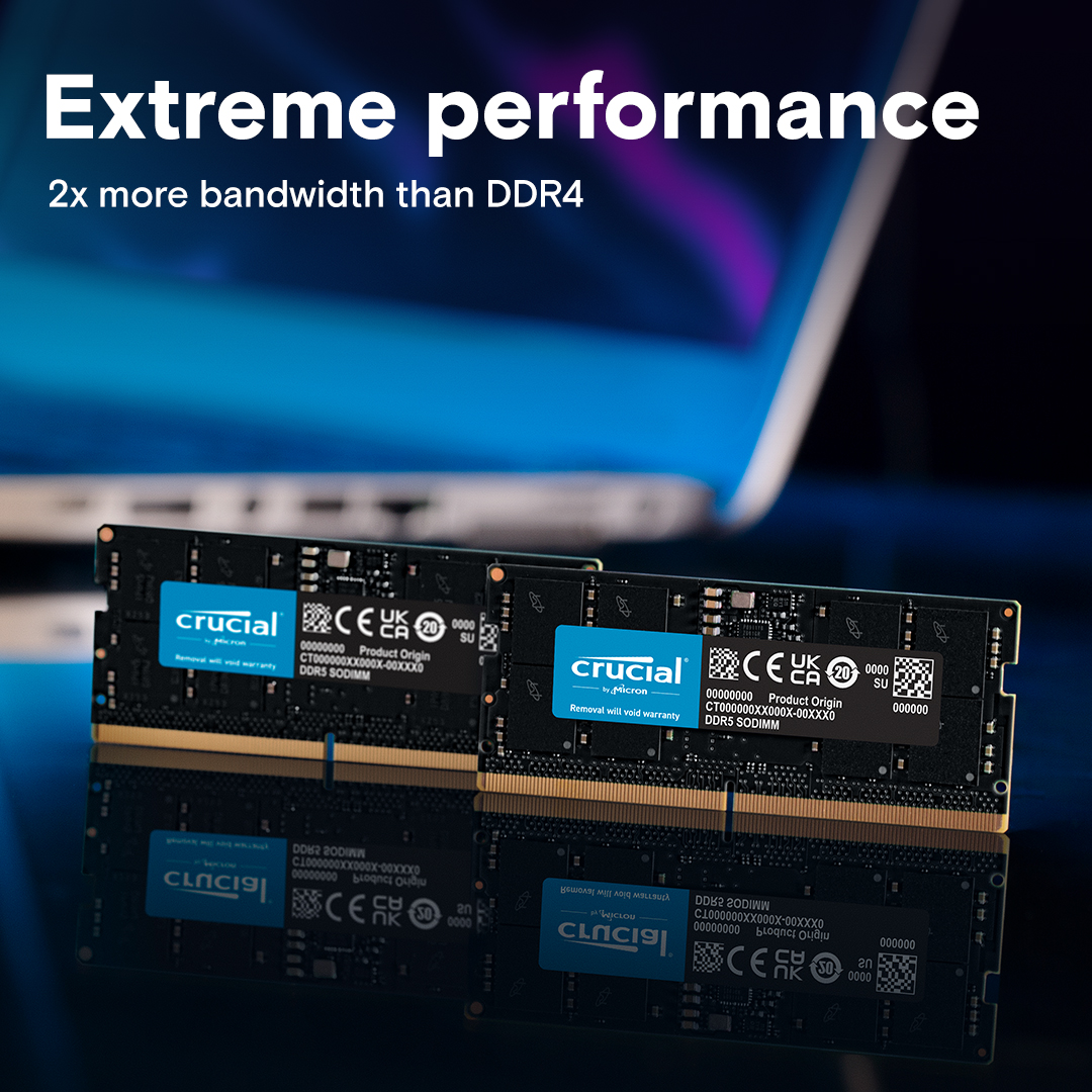 Crucial 16GB Kit (8GBx2) DDR5-4800 SODIMM