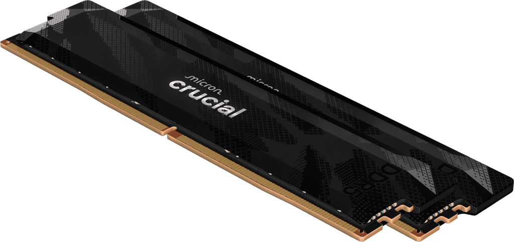 Crucial Pro DDR5-6400 CL32 32GB Kit (16GBx2) UDIMM: OC Gaming Memory Black