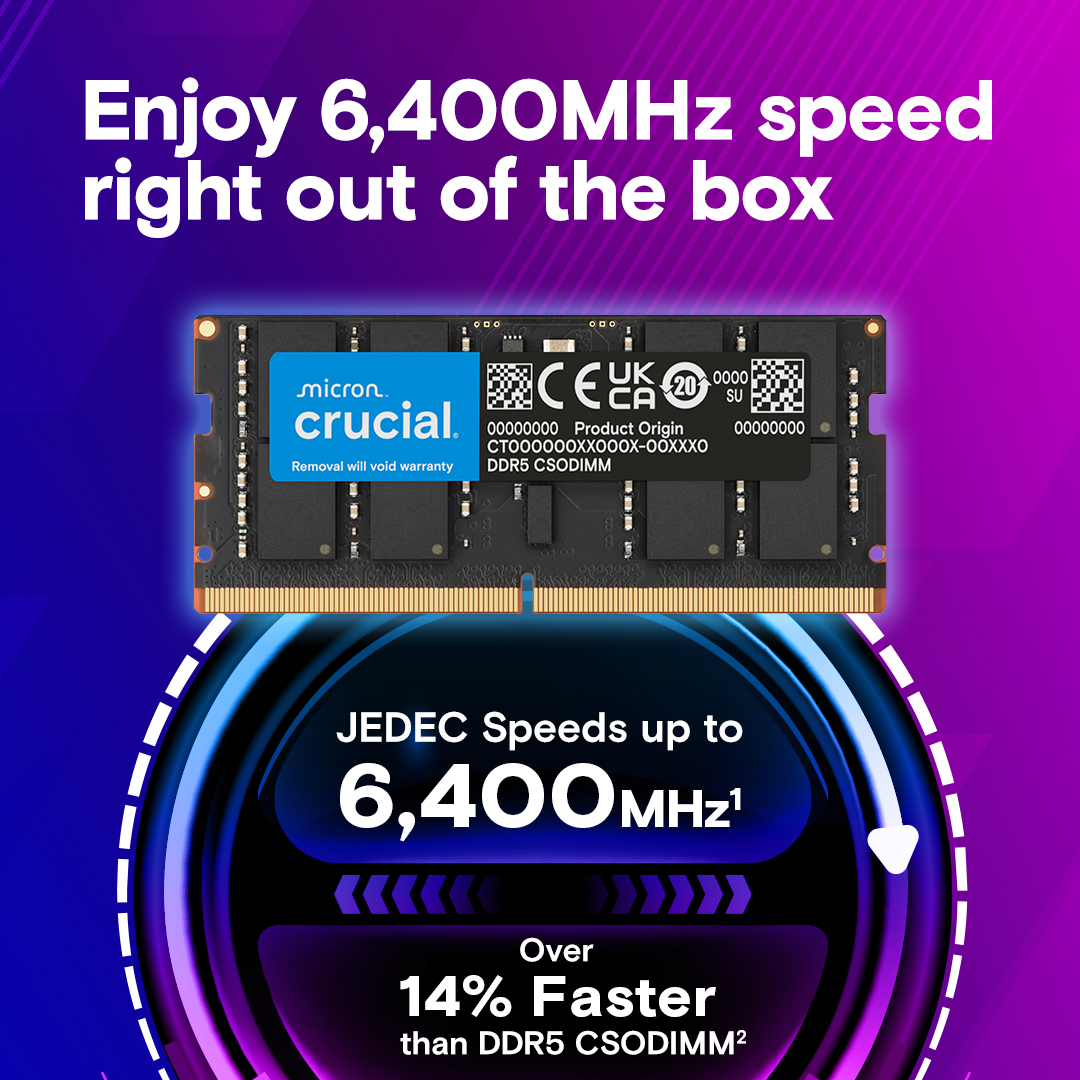 Crucial 32GB DDR5-6400 CSODIMM