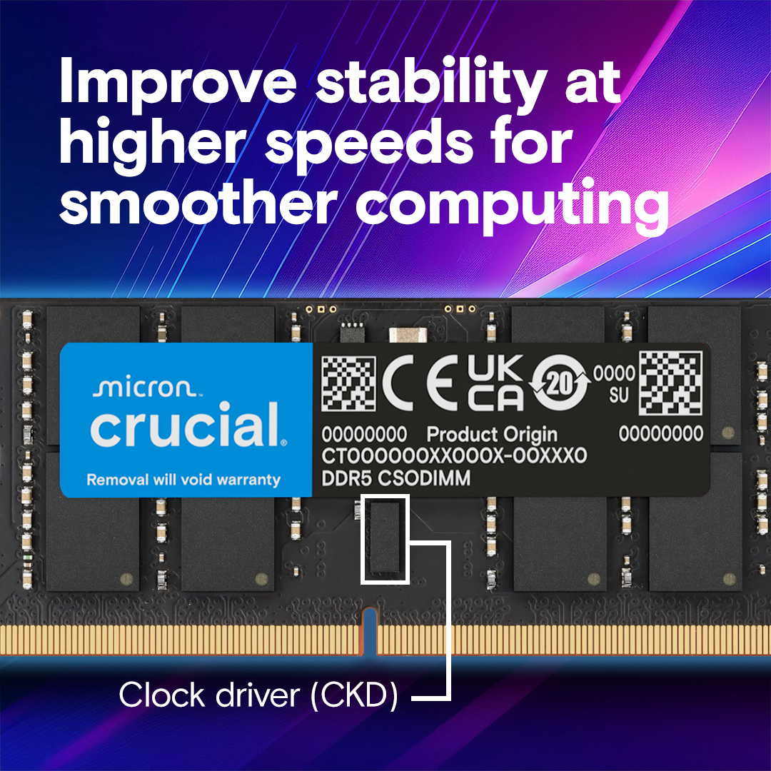 Crucial 16GB DDR5-6400 CSODIMM 4 Crucial 16GB DDR5-6400 CSODIMM