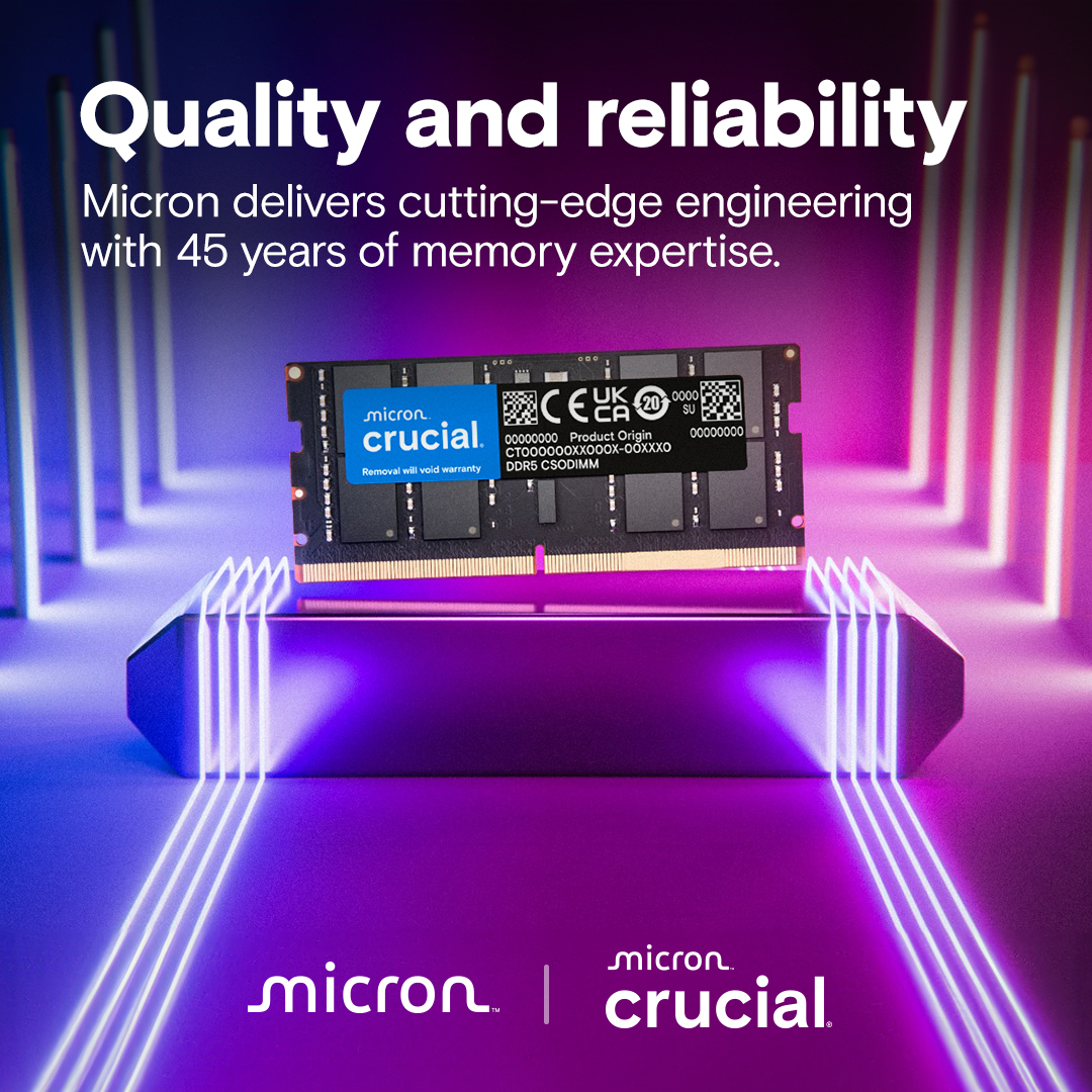 Crucial 16GB DDR5-6400 CSODIMM 5 Crucial 16GB DDR5-6400 CSODIMM