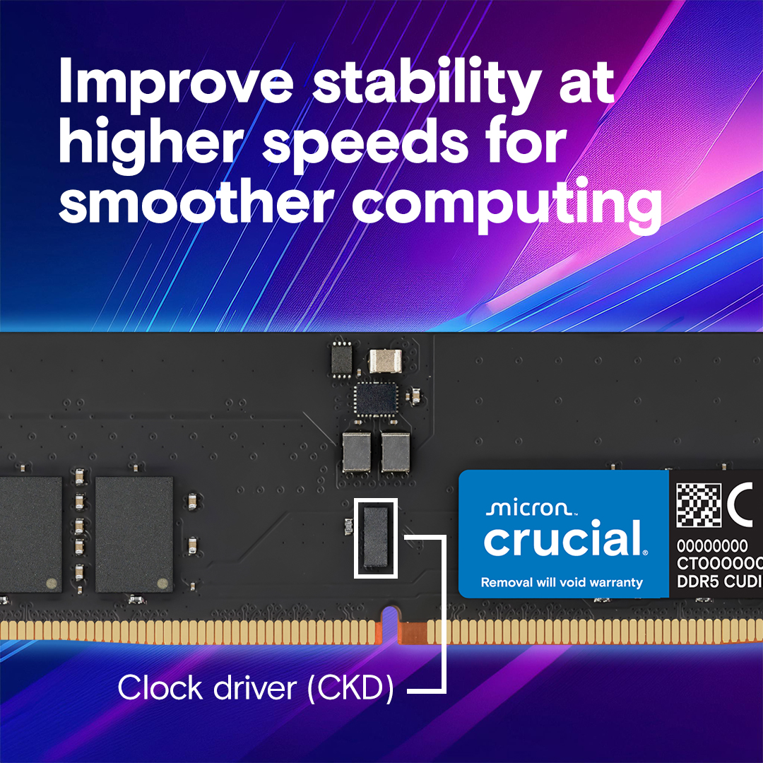 Crucial 32GB Kit (16GBx2) DDR5-6400 CUDIMM