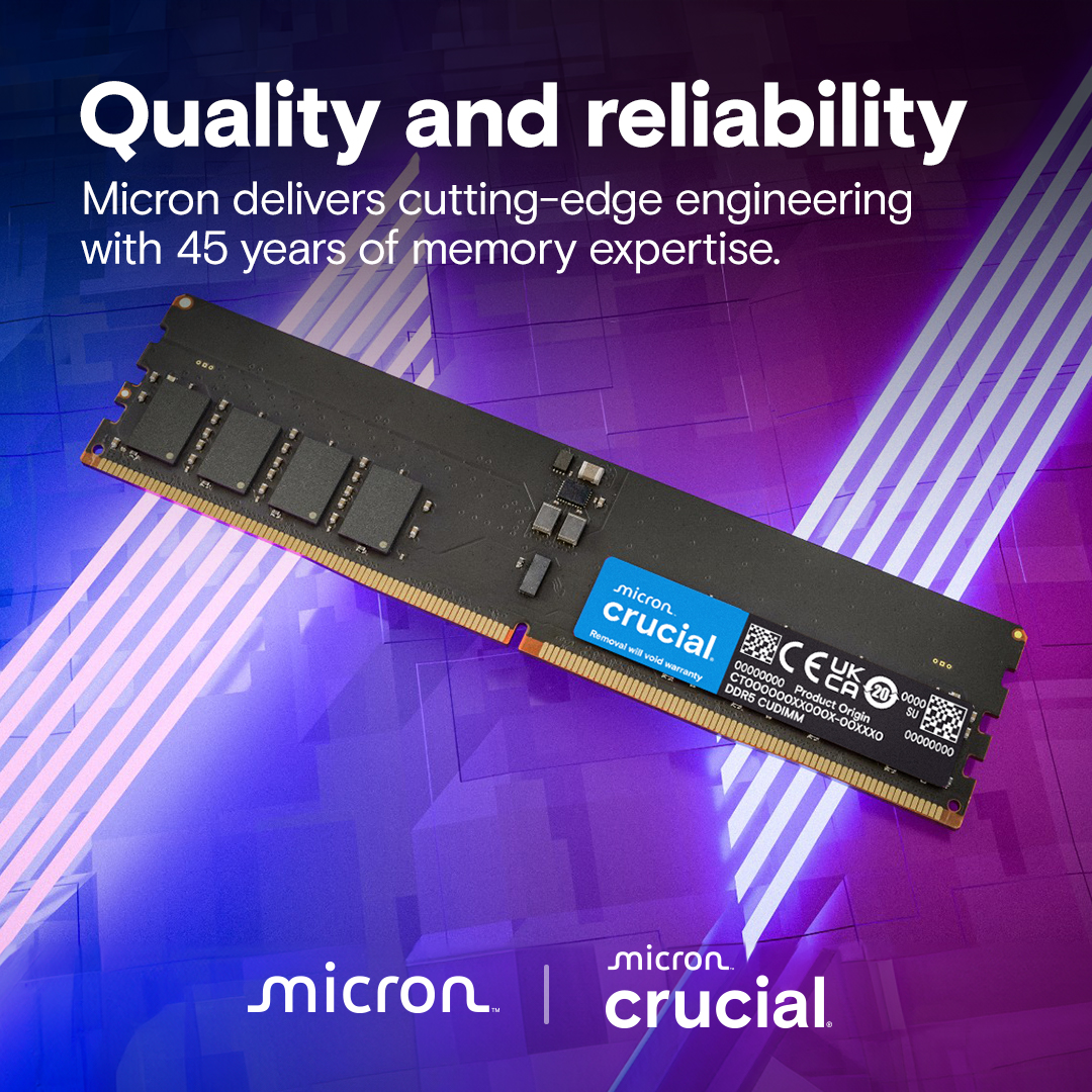 Crucial 32GB Kit (16GBx2) DDR5-6400 CUDIMM